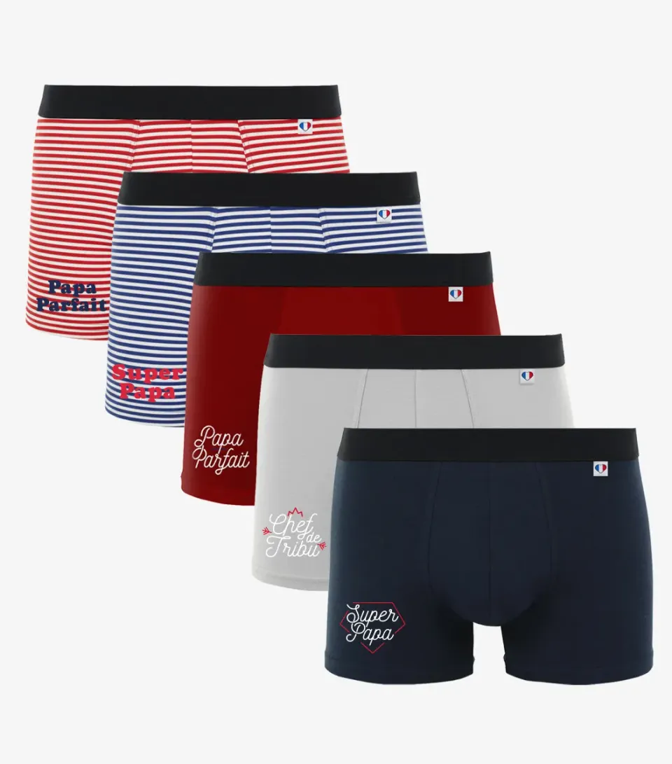 Cocorico Papa boxer homme x5 coton