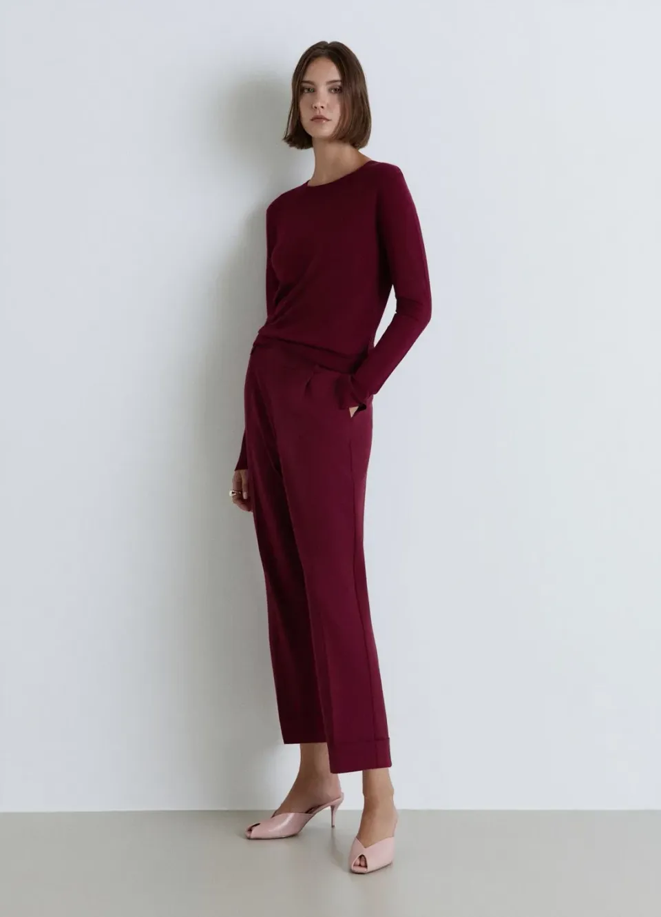Calliope pantalon femme droit taille élastique