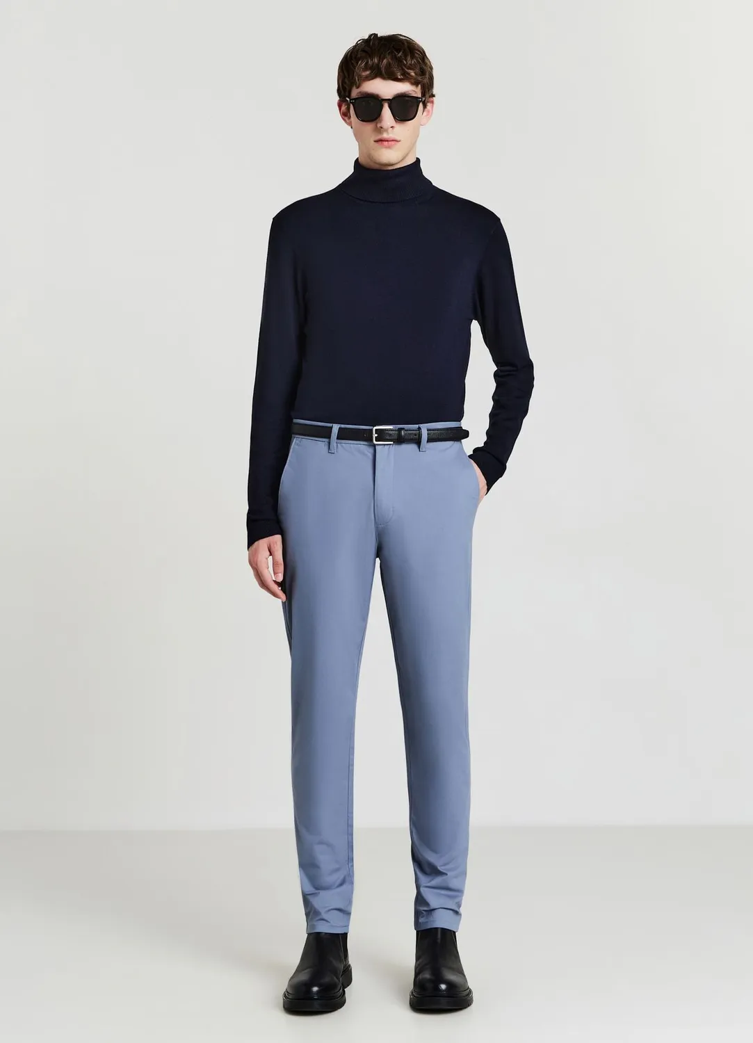 Calliope chino pantalon homme coton uni
