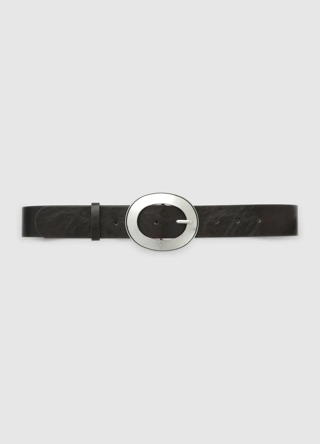 Calliope ceinture boucle ovale femme argenté