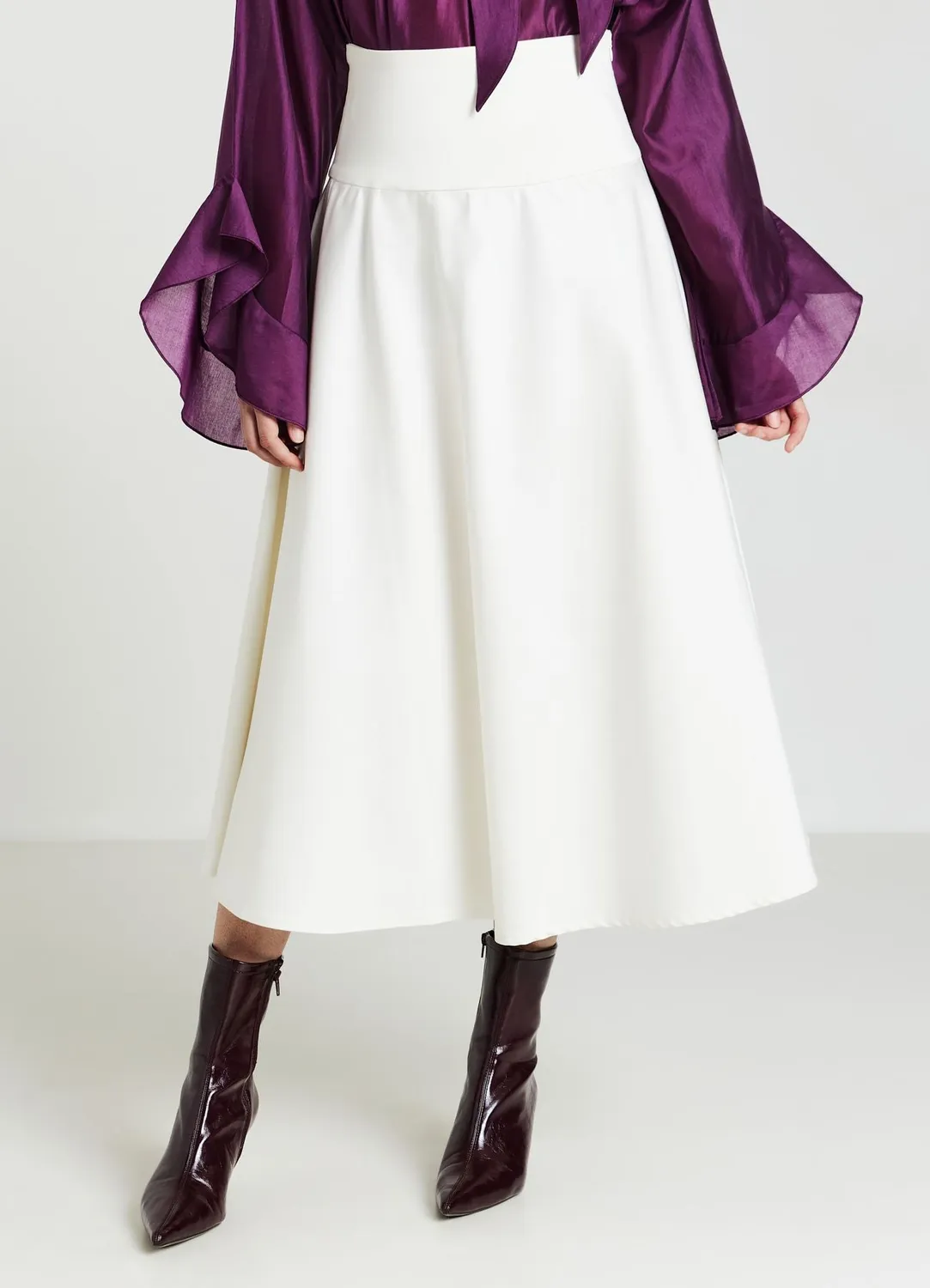 Calliope jupe à basque midi femme unie