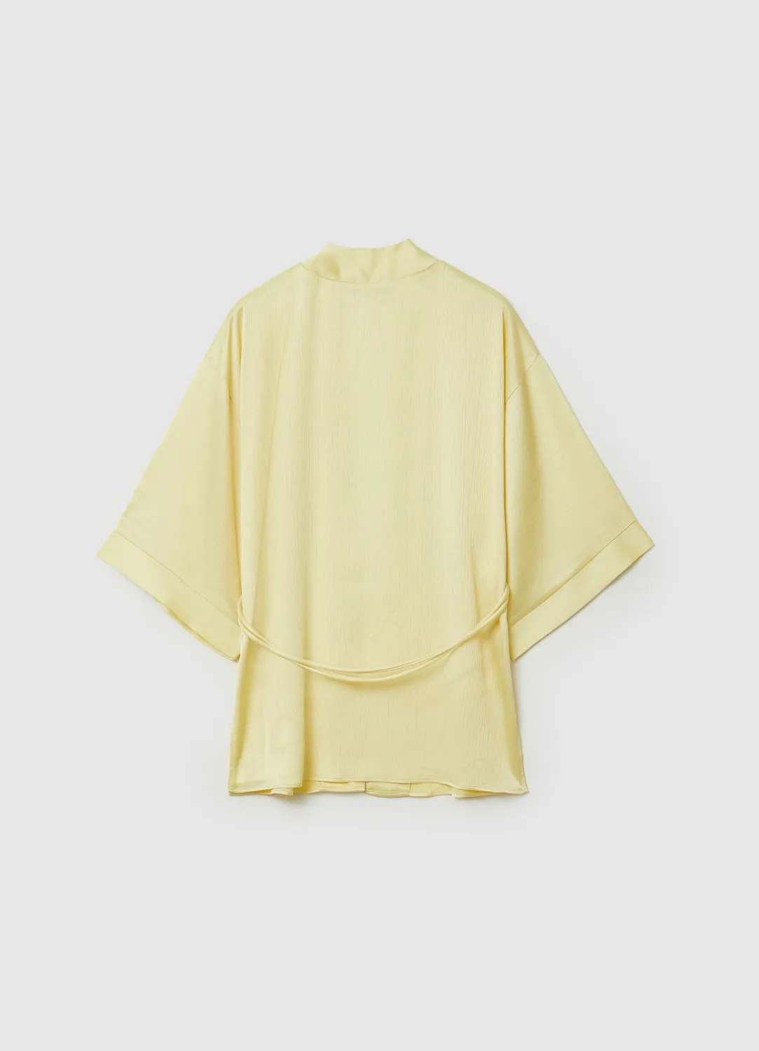 Calliope veste kimono satinée femme à ceinture