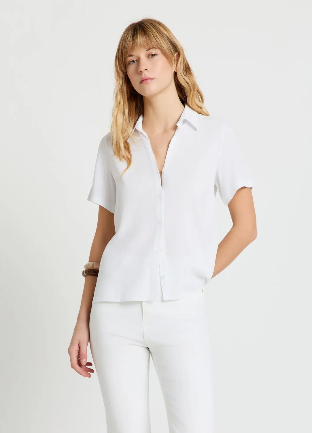 Calliope Chemise manches courtes femme unie