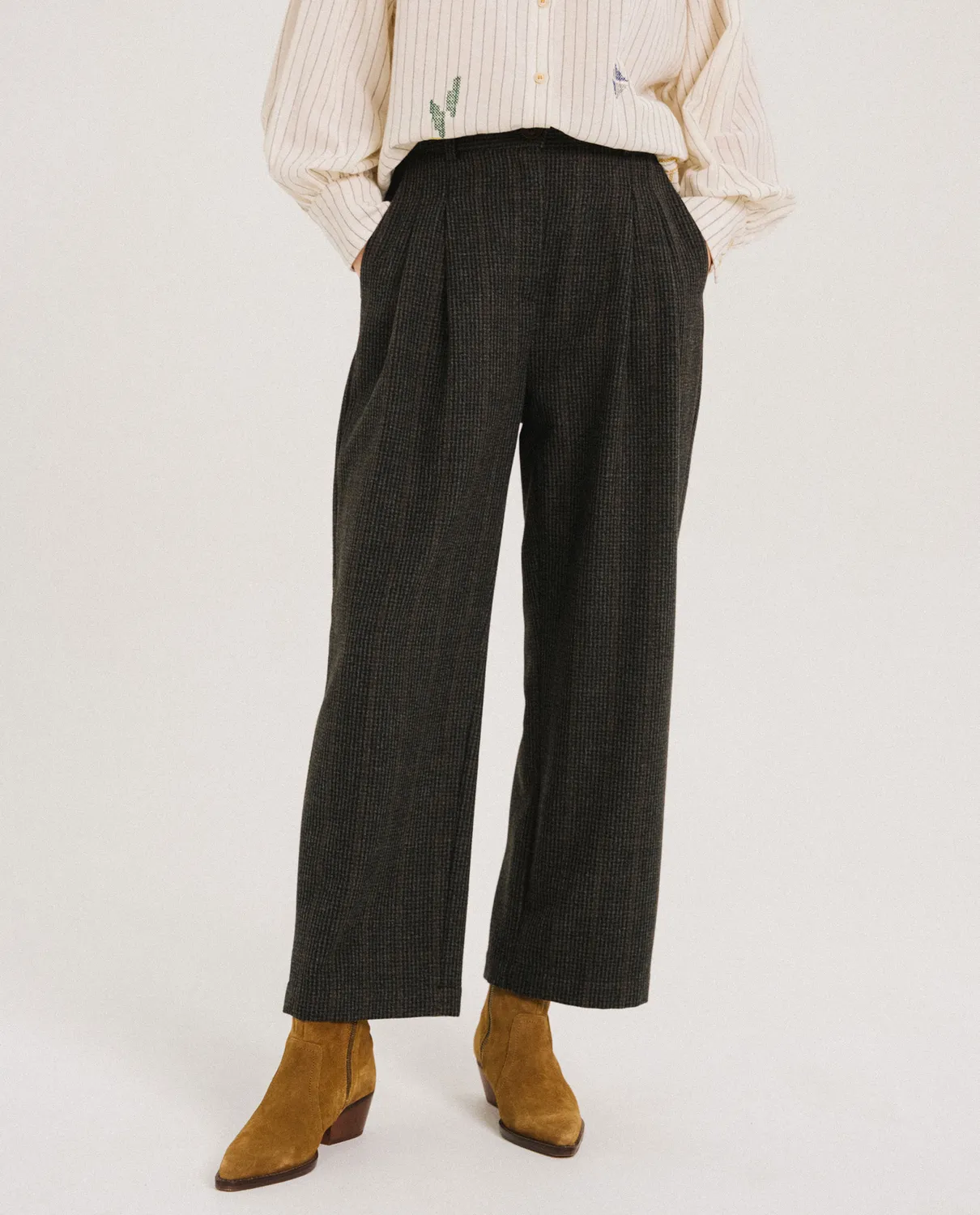 Tinsels Pepa pantalon road flanelle carreaux