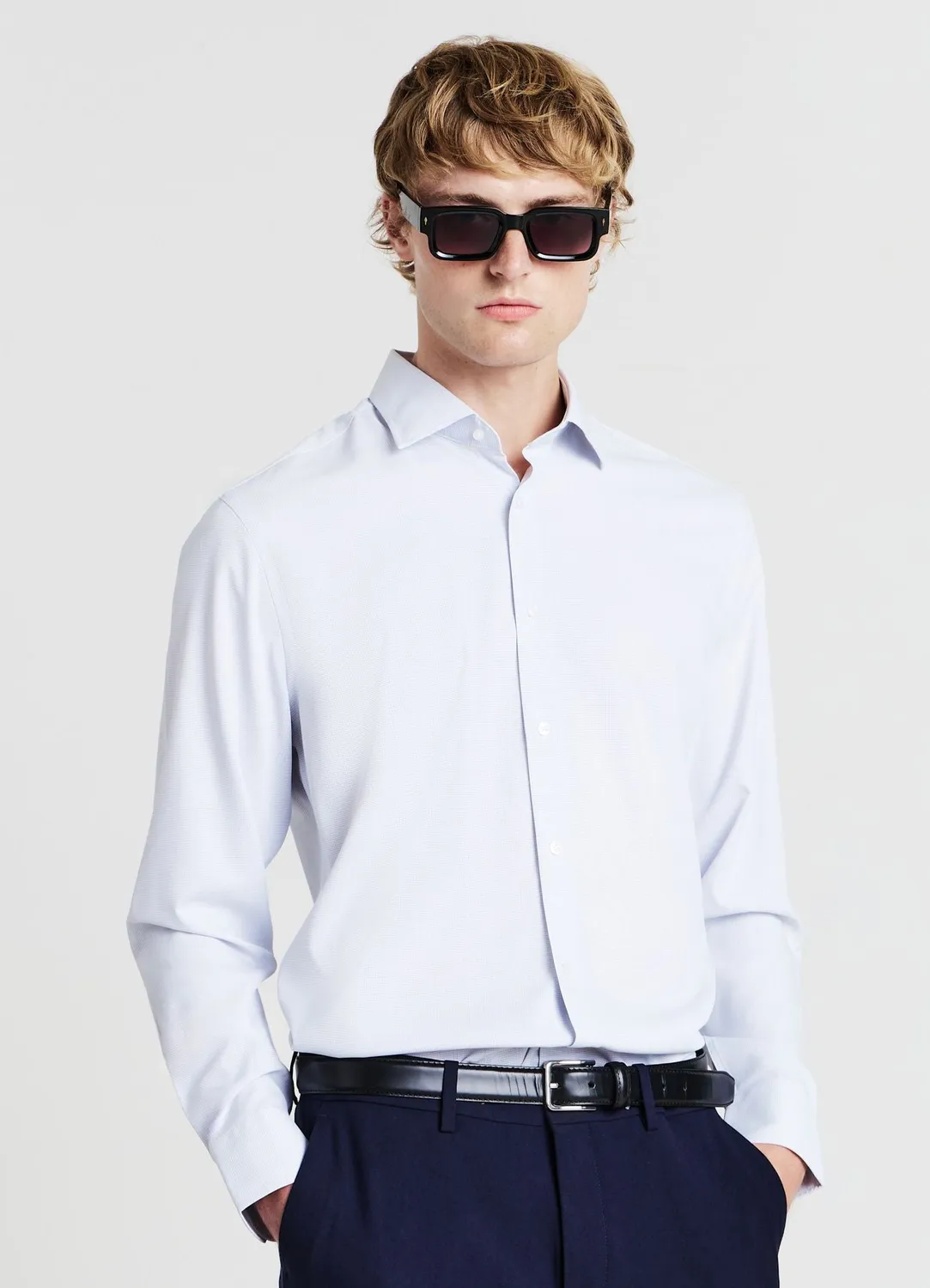Calliope chemise homme micro-motifs manches longues