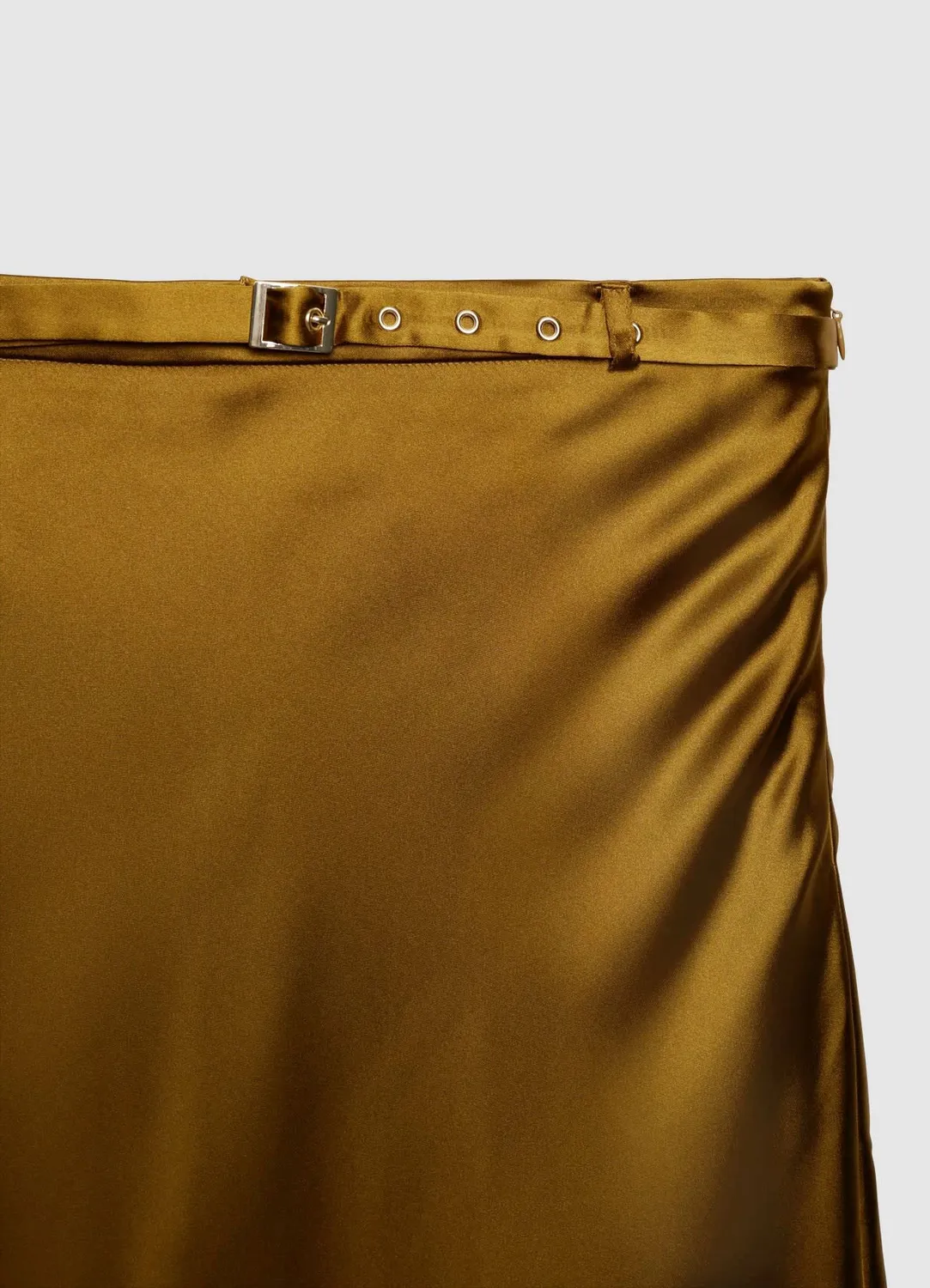 Calliope jupe midi femme satin ceinture XS
