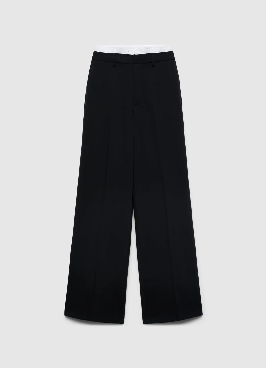 Calliope palazzo pantalon large femme taille élastique