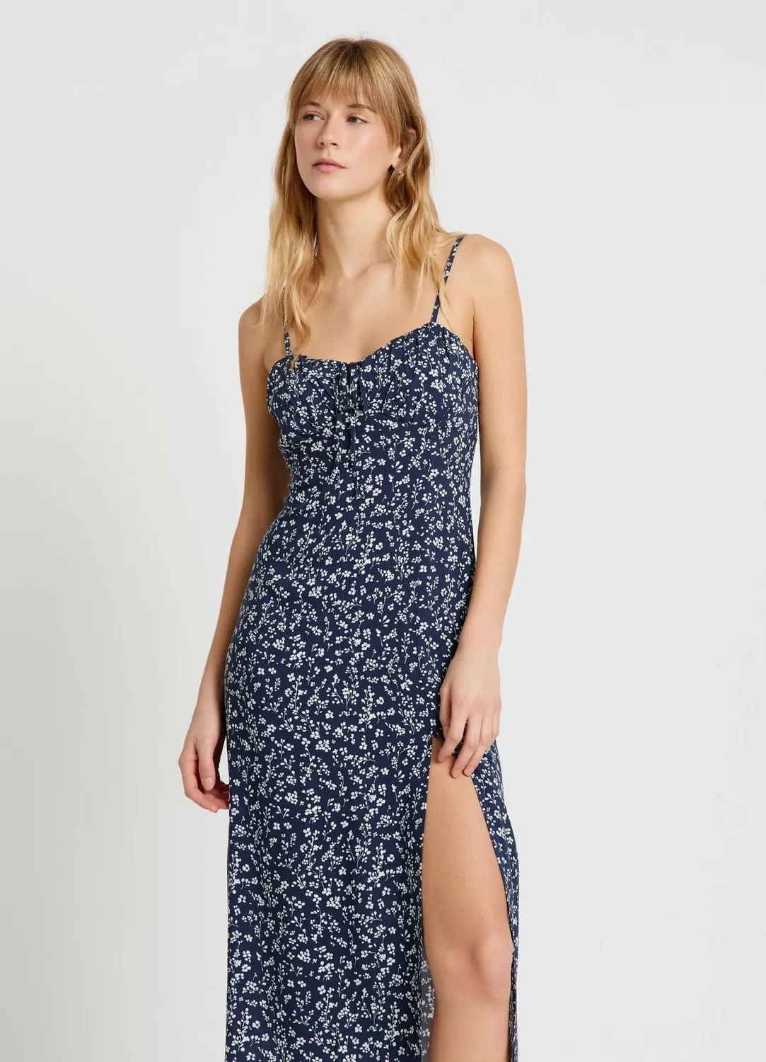 Calliope robe longue fleurs fente femme