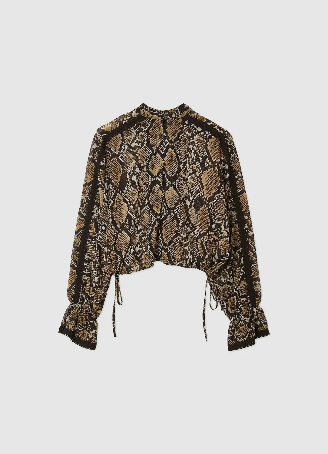 Calliope Crop Python chemise femme macramé