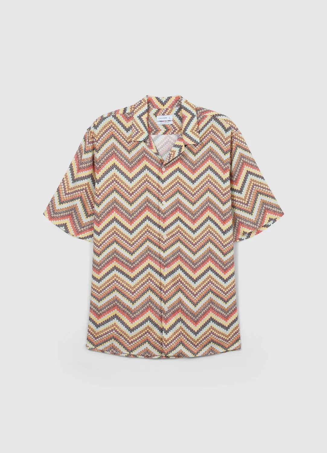 Calliope chemise bowling homme zigzag manches courtes