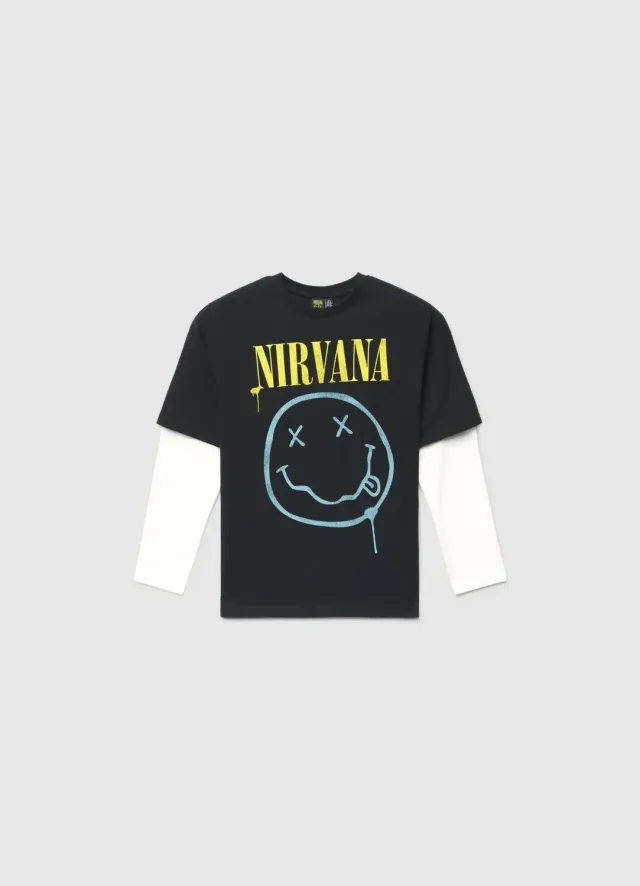 Calliope Nirvana t-shirt garçon manches longues