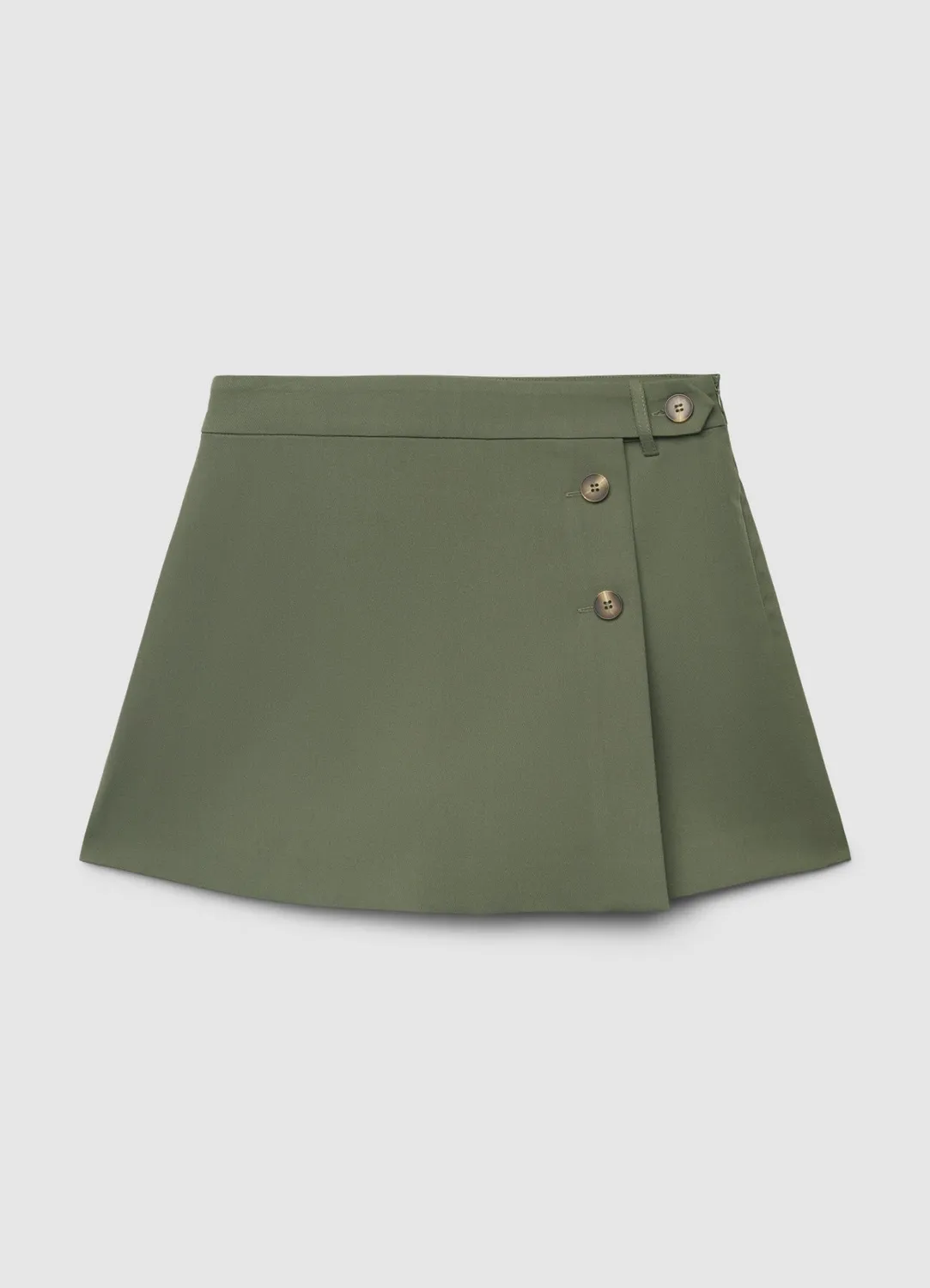 Calliope Jupe-short boutons femme fermeture latérale