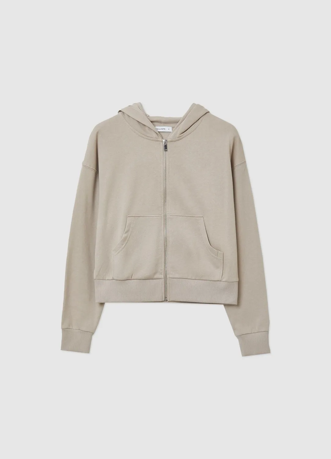 Calliope sweat zippé à capuche femme coton uni