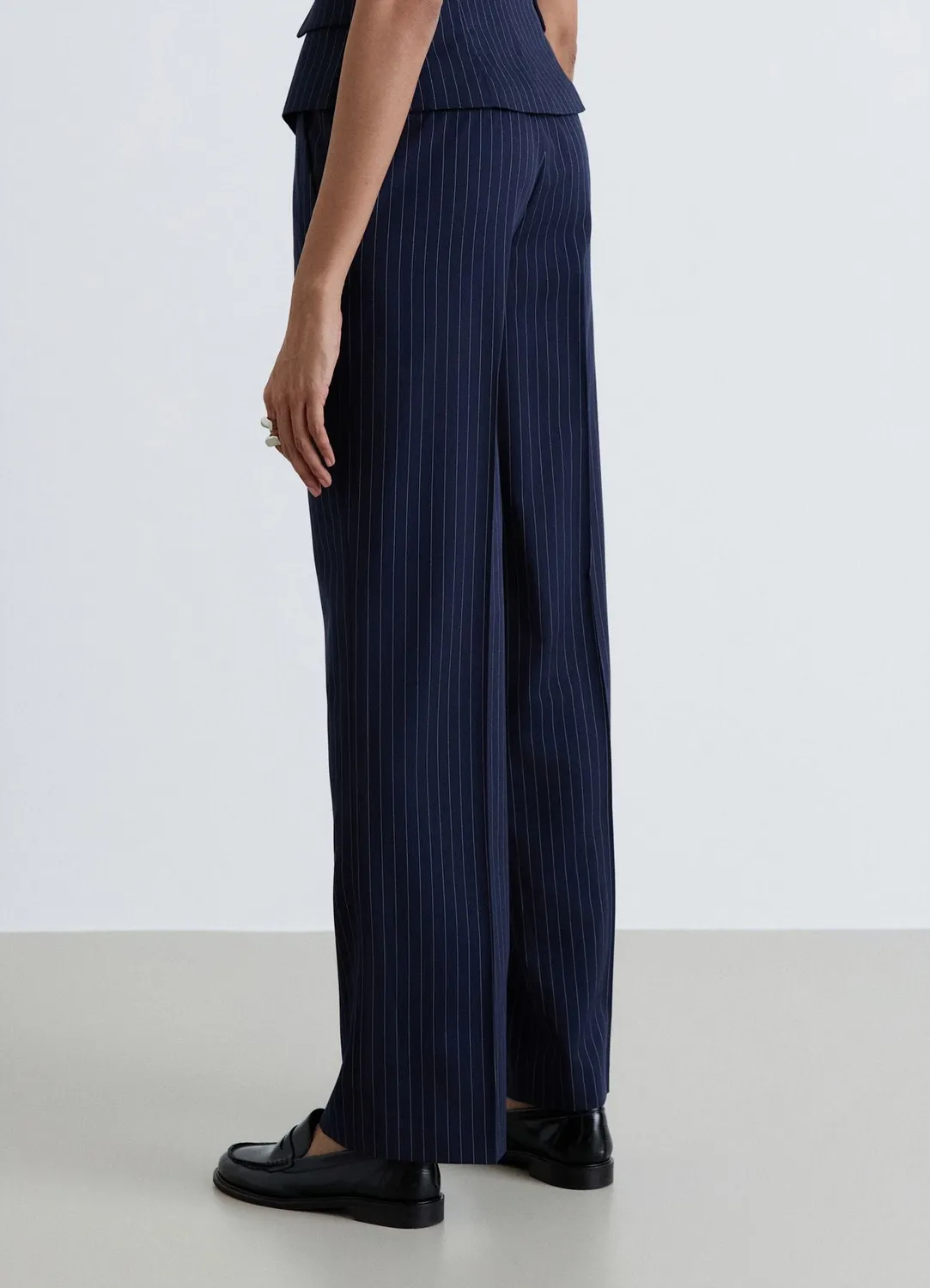 Calliope pantalon droit rayures femme business
