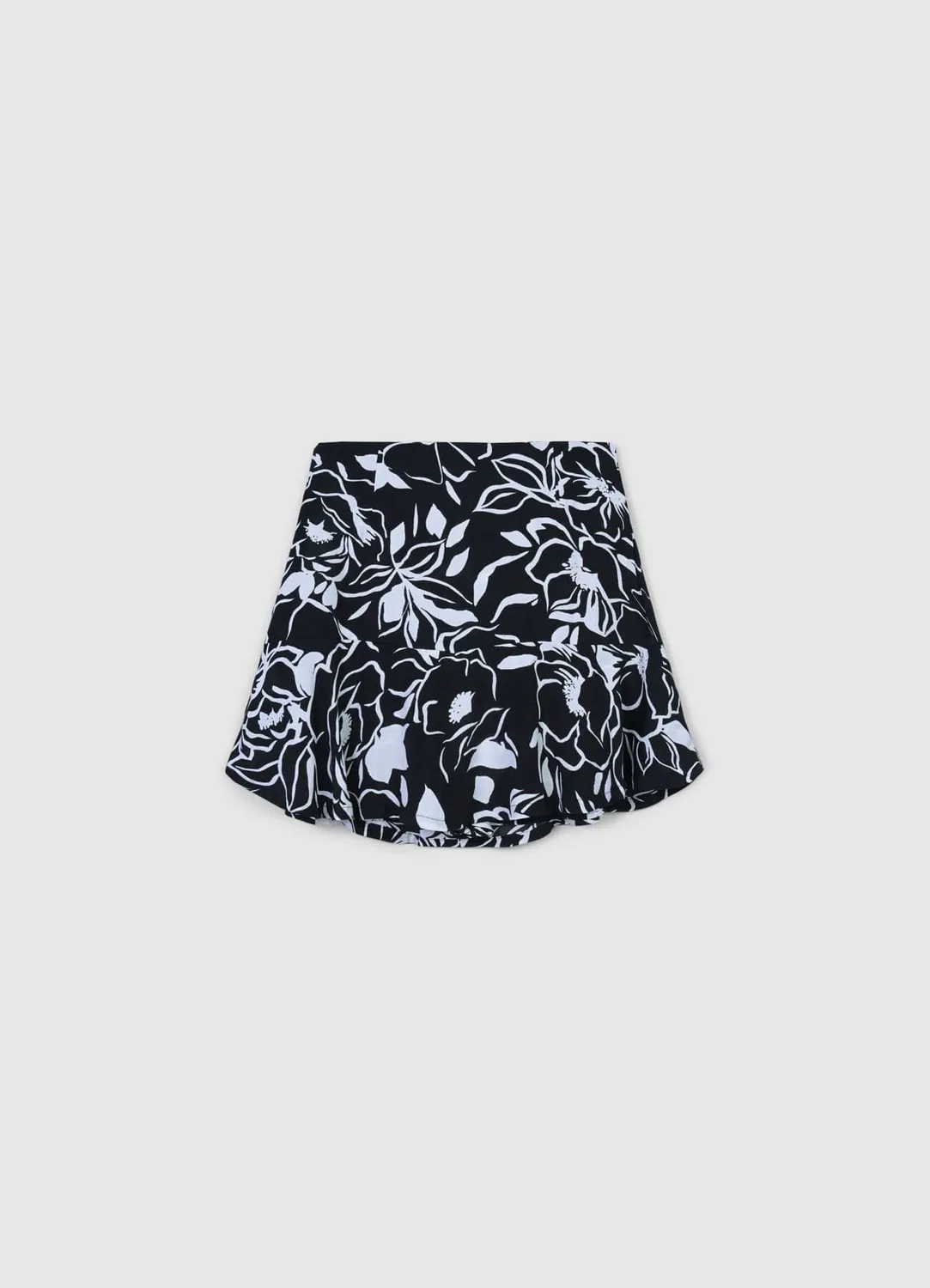 Calliope jupe-culotte fleurie femme ceinture nouée