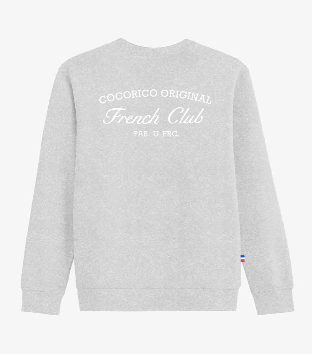 Cocorico French Club Gris sweat homme coton