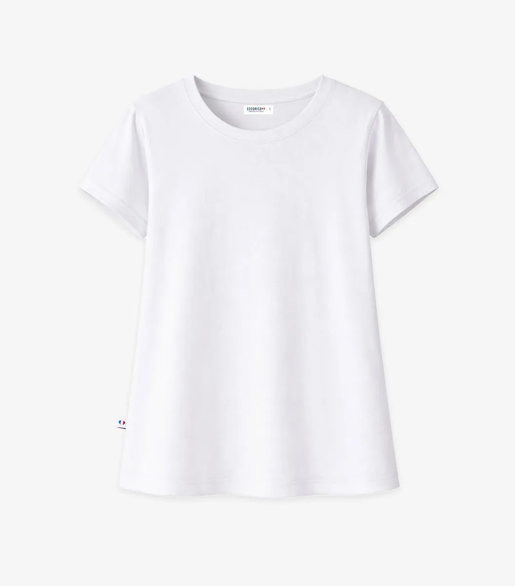 Cocorico Intemporel t-shirt pyjama femme blanc coton
