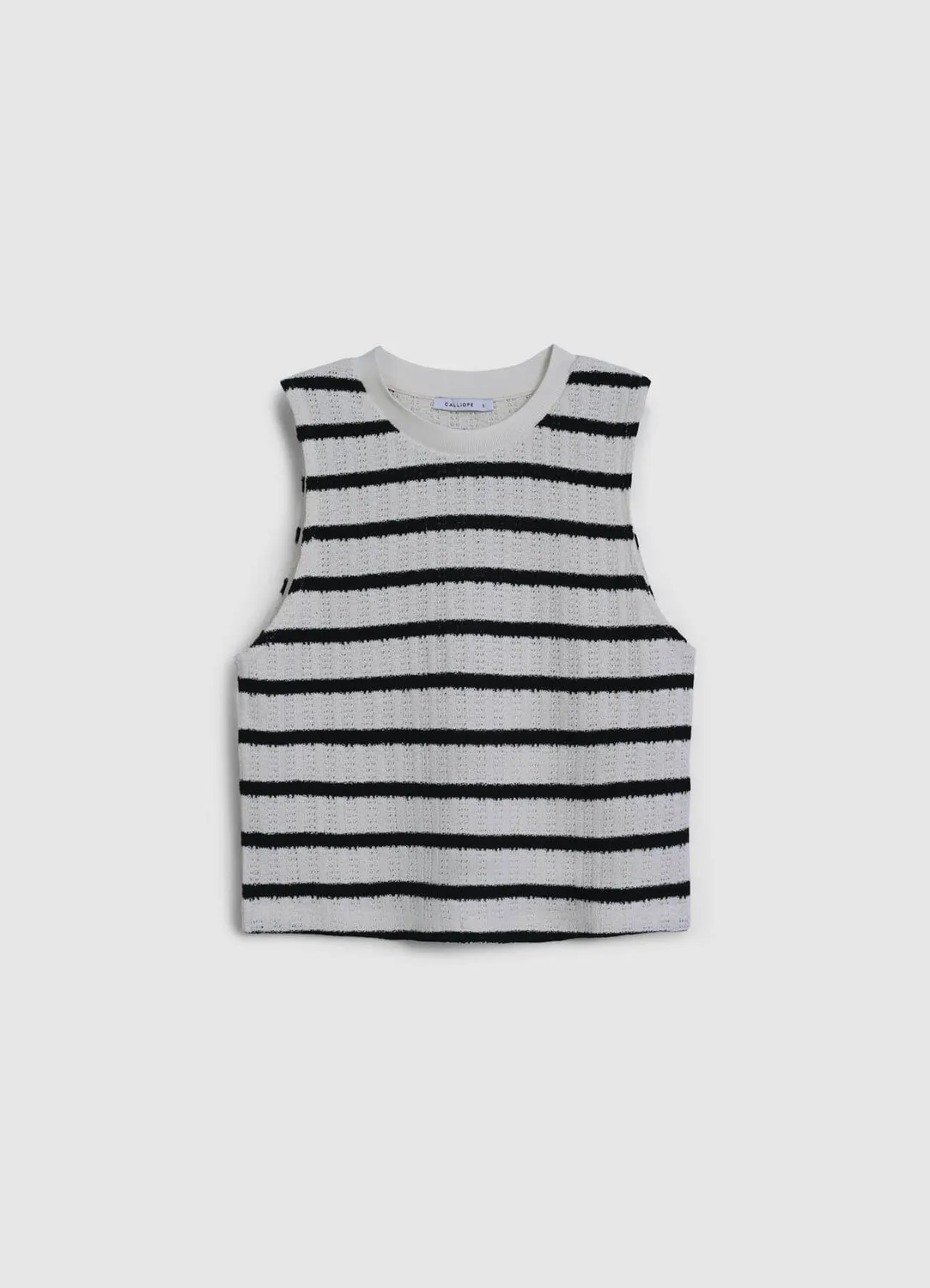 Calliope débardeur maille femme rayé coton