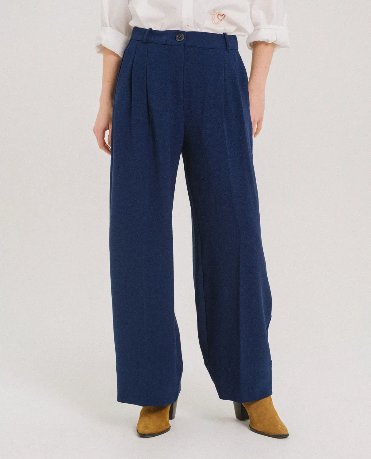 TINSELS UPTON ENCRE pantalon large fluide