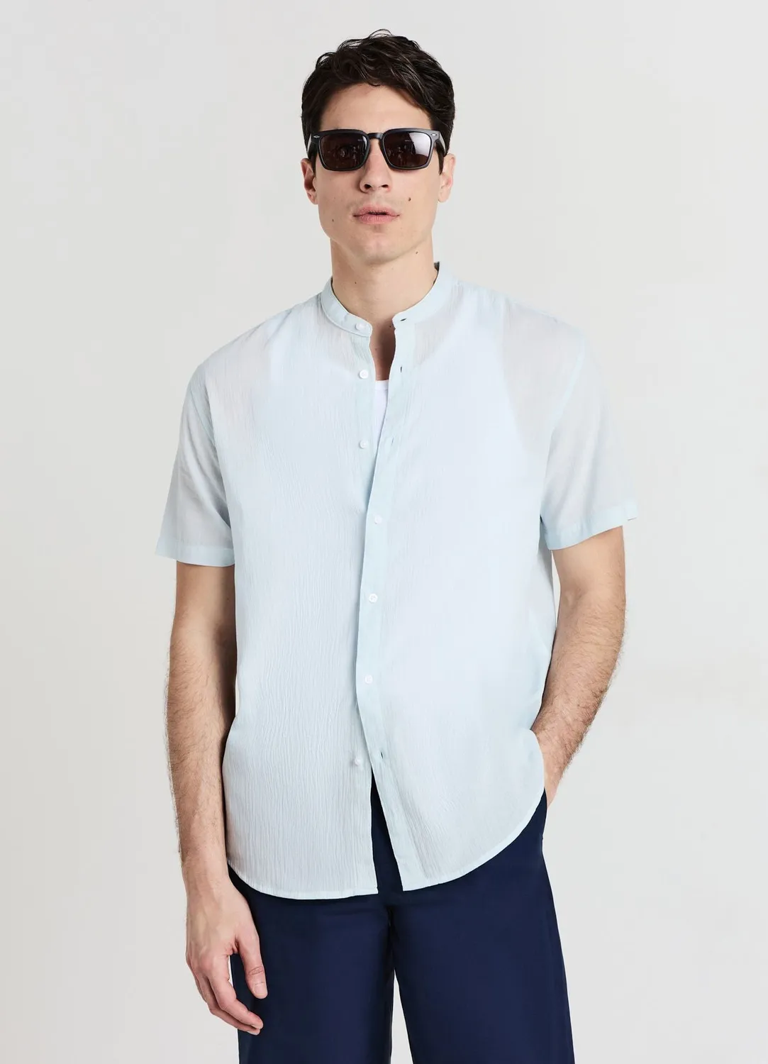 Calliope chemise coréenne coton homme manches courtes