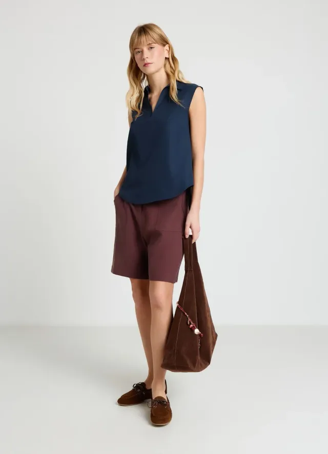 Calliope blouse sans manches femme col V bureau