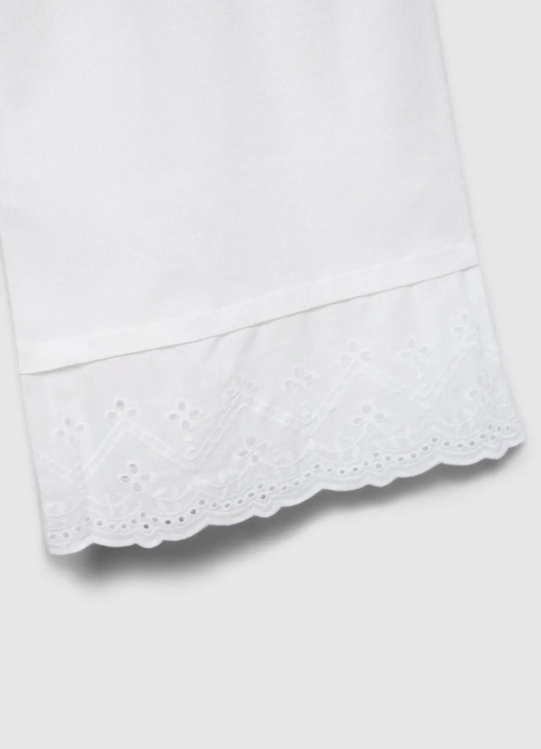 Calliope pantalon palazzo femme volant broderie
