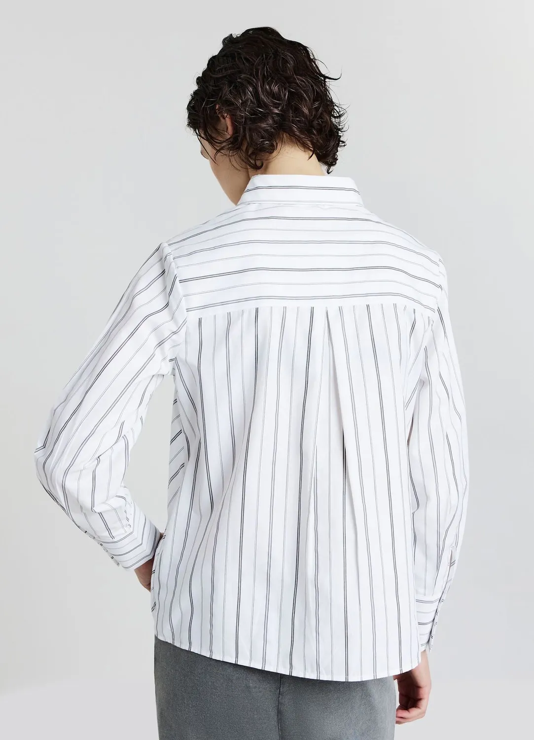 Calliope chemise rayures diagonales femme coton