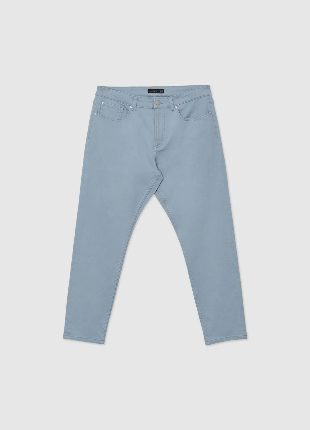 Calliope pantalon cropped homme coton uni regular