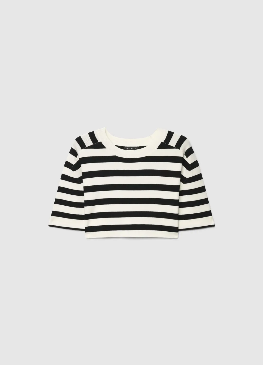 Calliope over crop pull femme rayé manches 3/4
