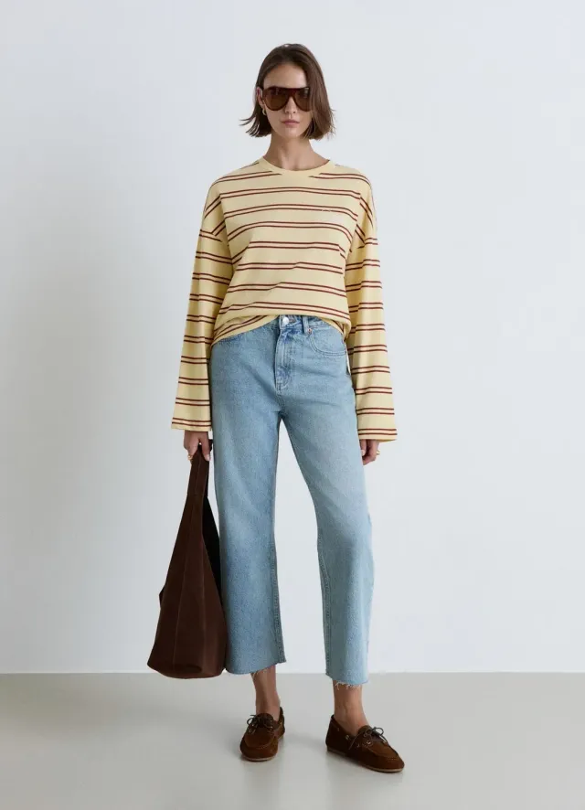 Calliope Straight Crop jean 42 taille haute droit