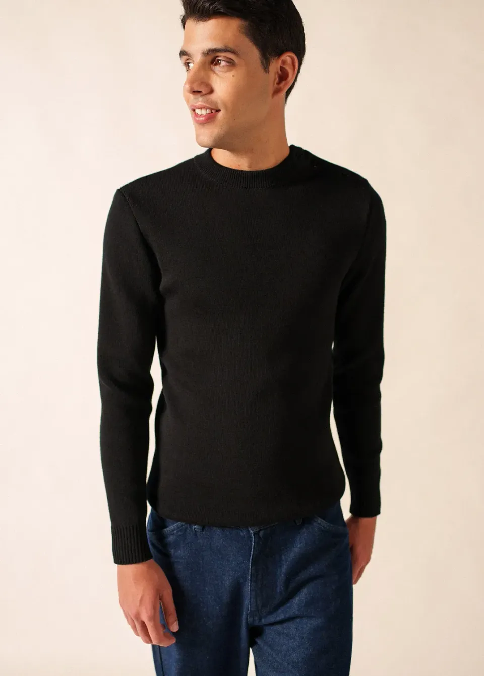 Saint James Rochefort pull marin laine noir