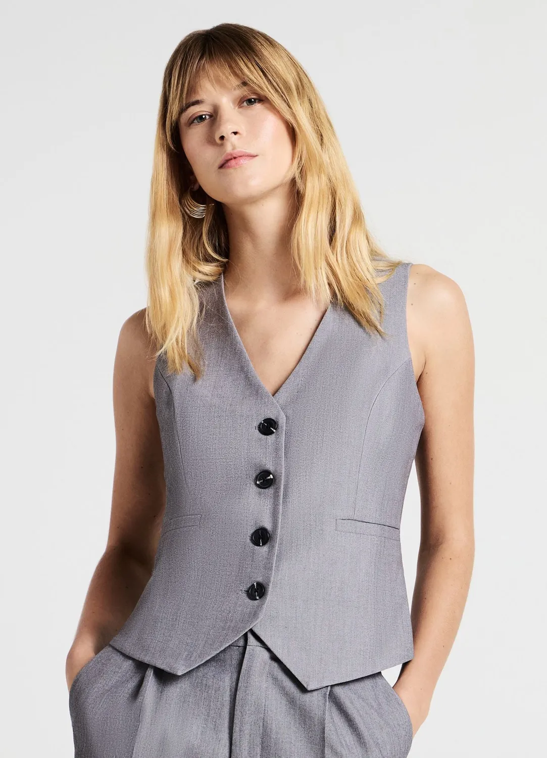 Calliope gilet boutons femme chiné bureau