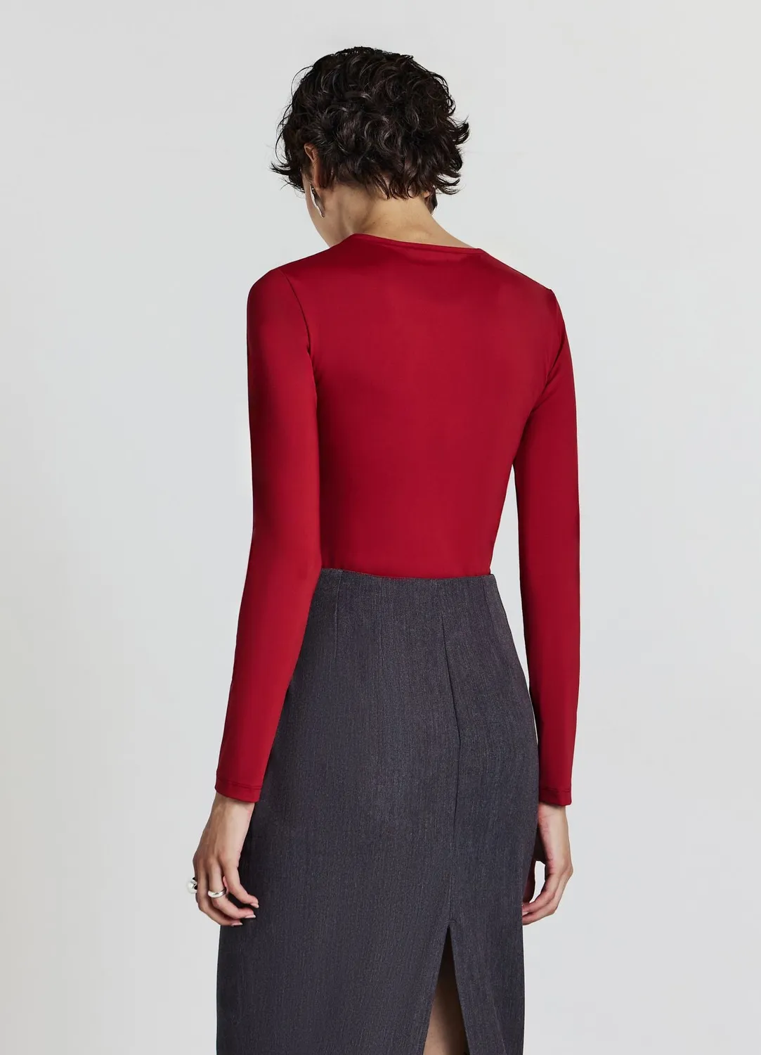 Calliope Body col rond femme manches longues uni