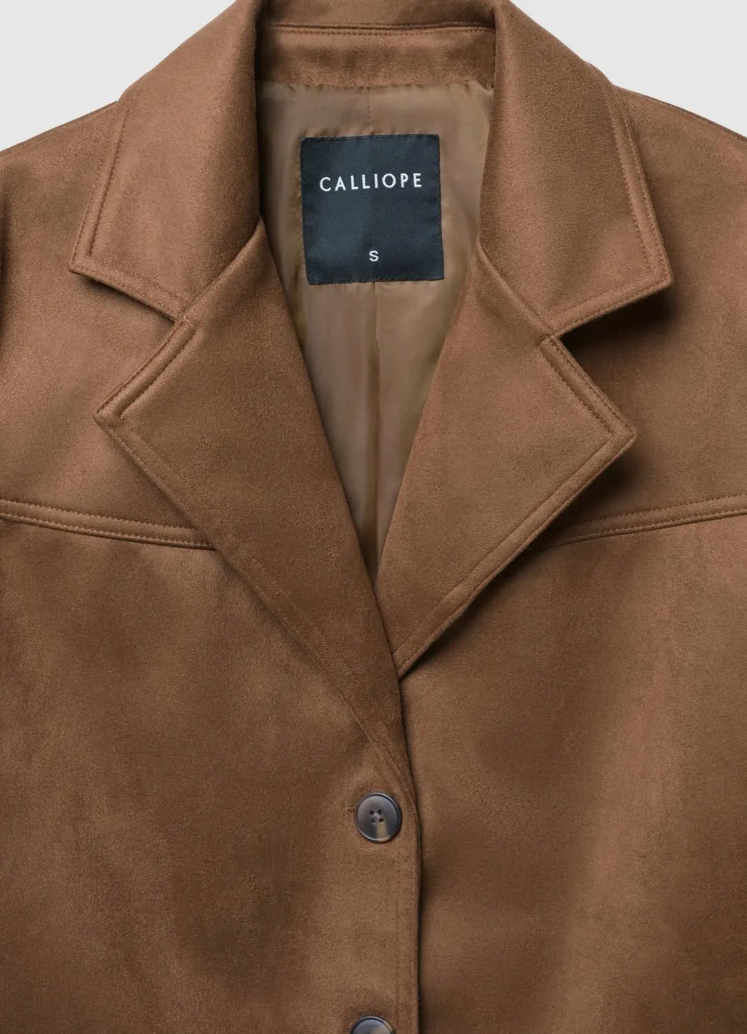 Calliope veste effet daim femme boutonnée