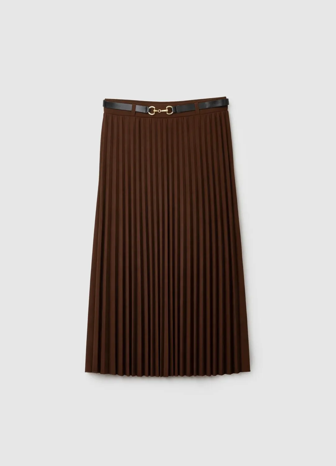 Calliope jupe plissée midi à ceinture femme