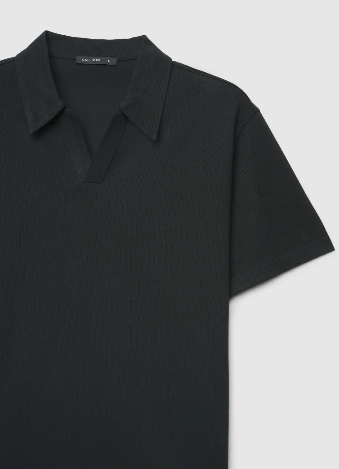 Calliope polo uni col polo manches courtes homme