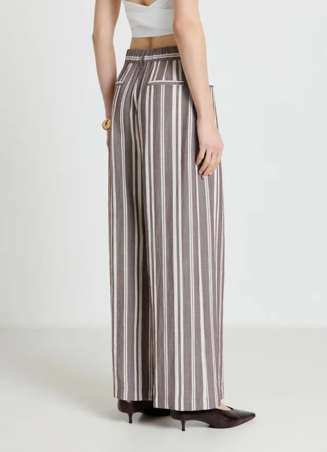 Calliope pantalon palazzo rayures femme coupe large