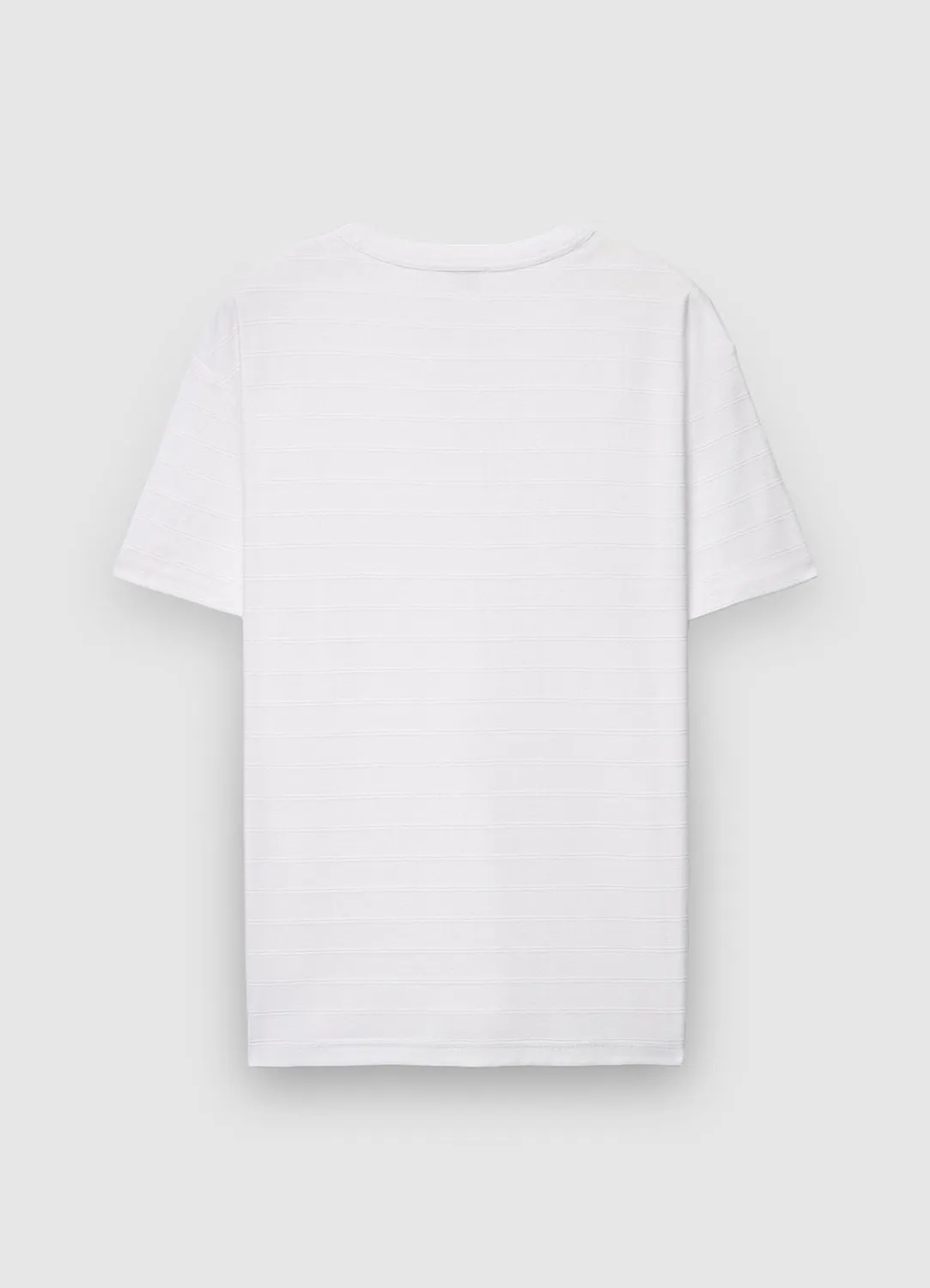 Calliope t-shirt henley homme rayé relief manches courtes