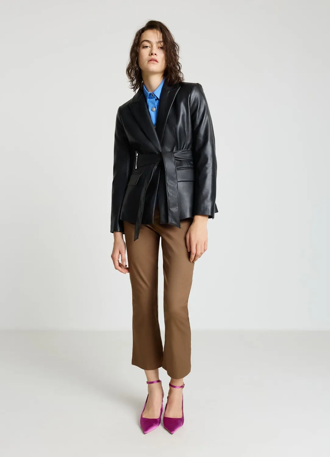 Calliope pantalon cropped flare coton taille S