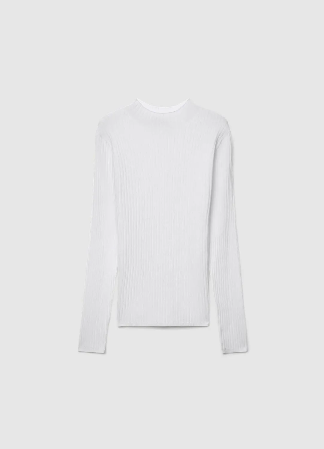 Calliope t-shirt col haut femme côtelé