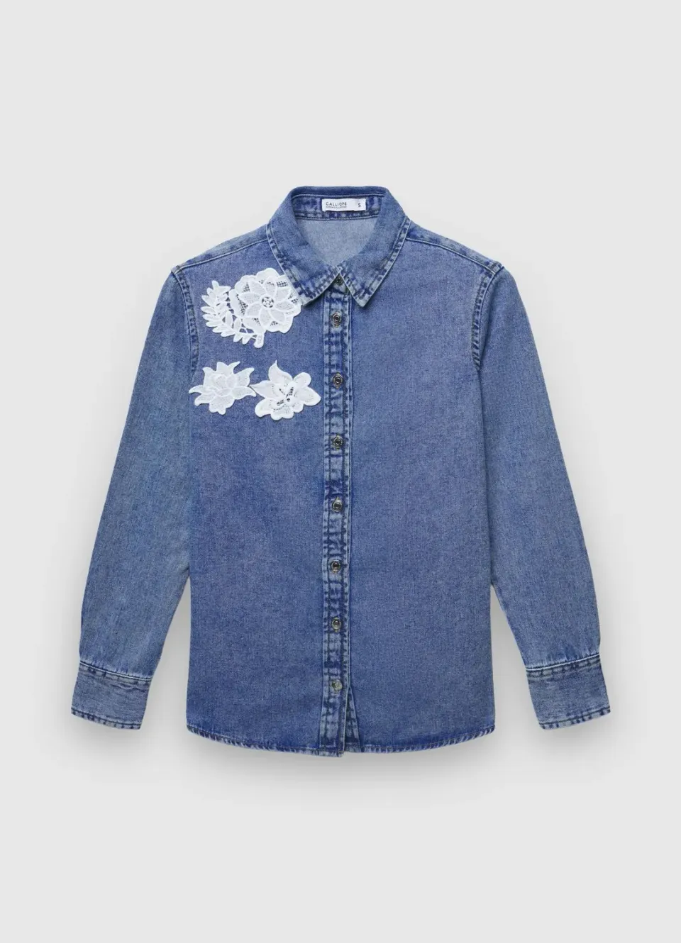 Calliope chemise denim femme à patch