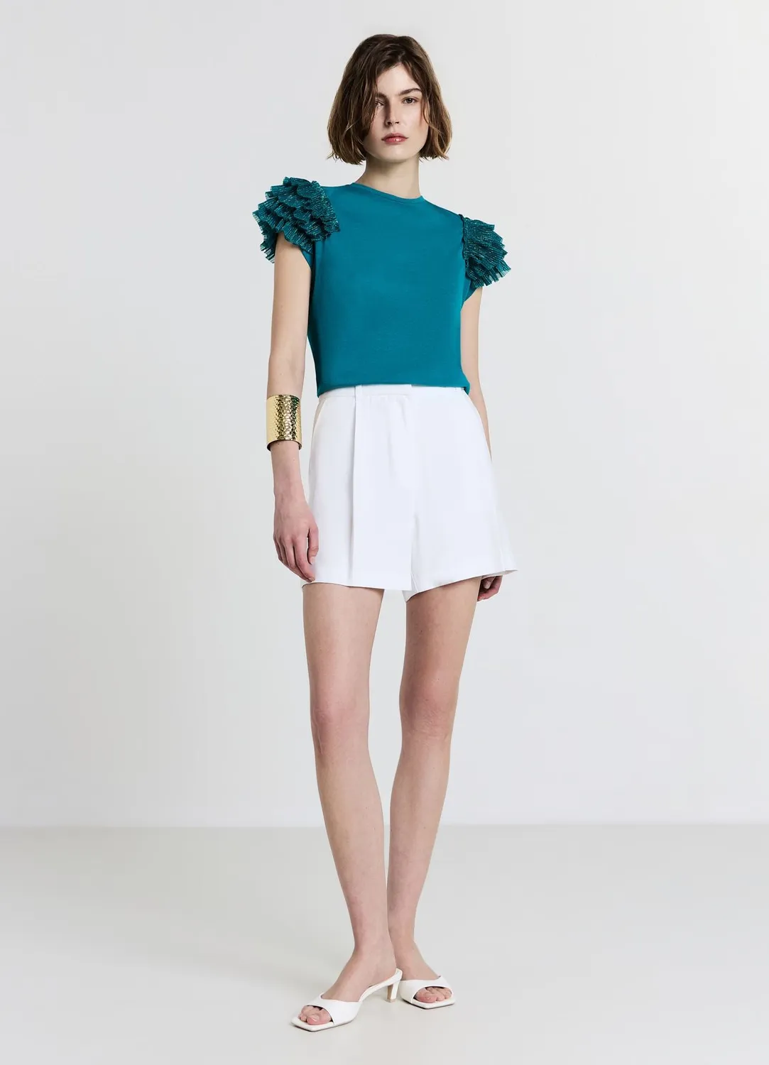 Calliope t-shirt femme tulle S coton col rond
