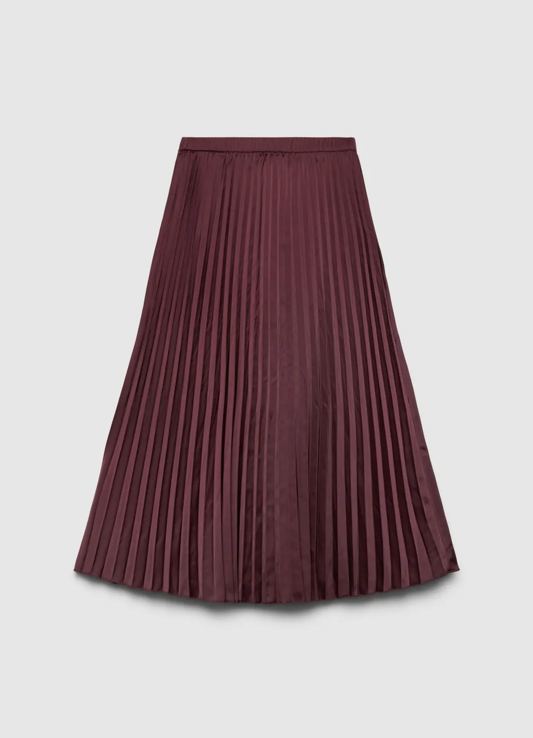 Calliope jupe plissée satinée femme midi