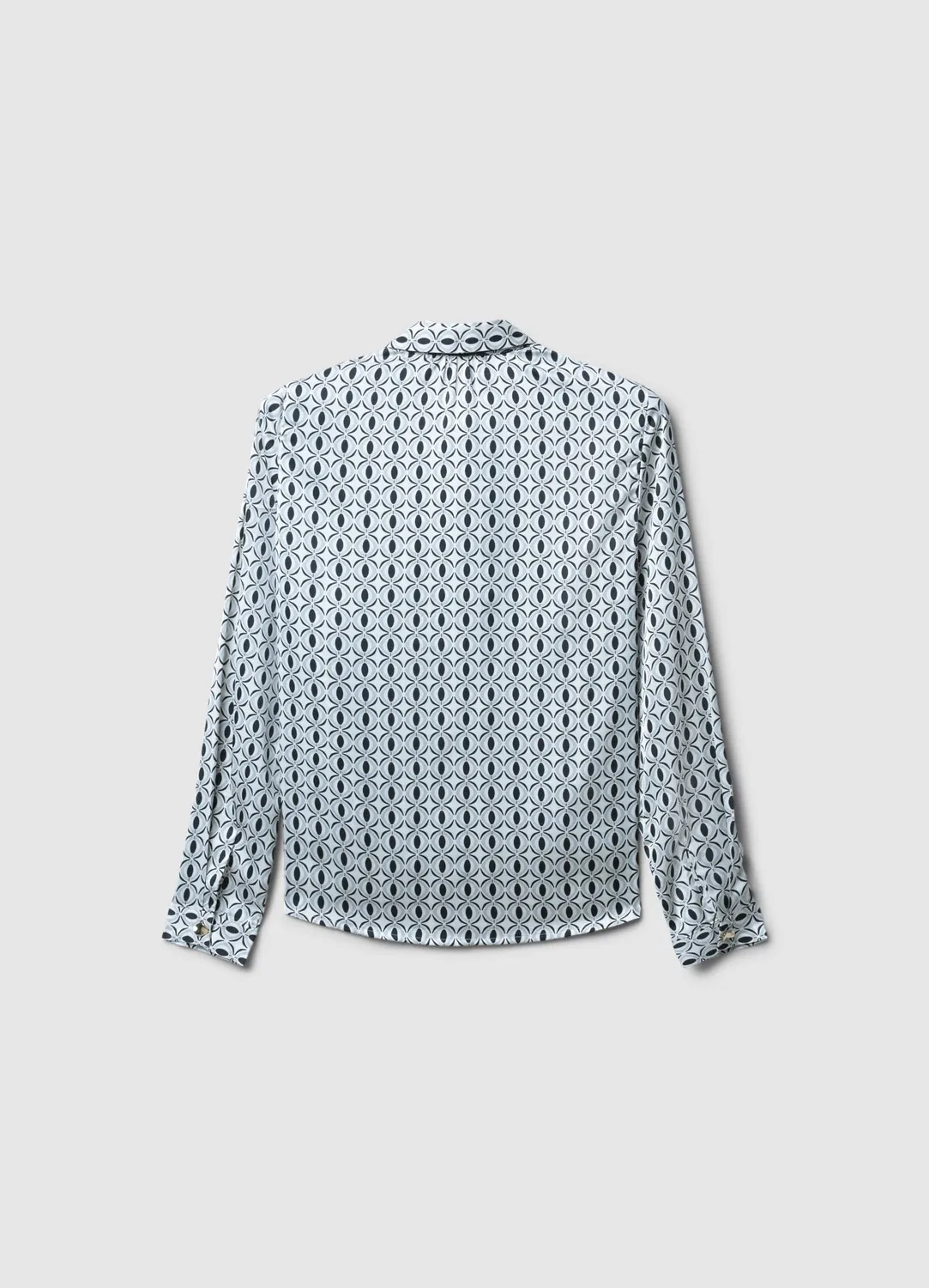Calliope chemise satinée motif lavallière manches longues