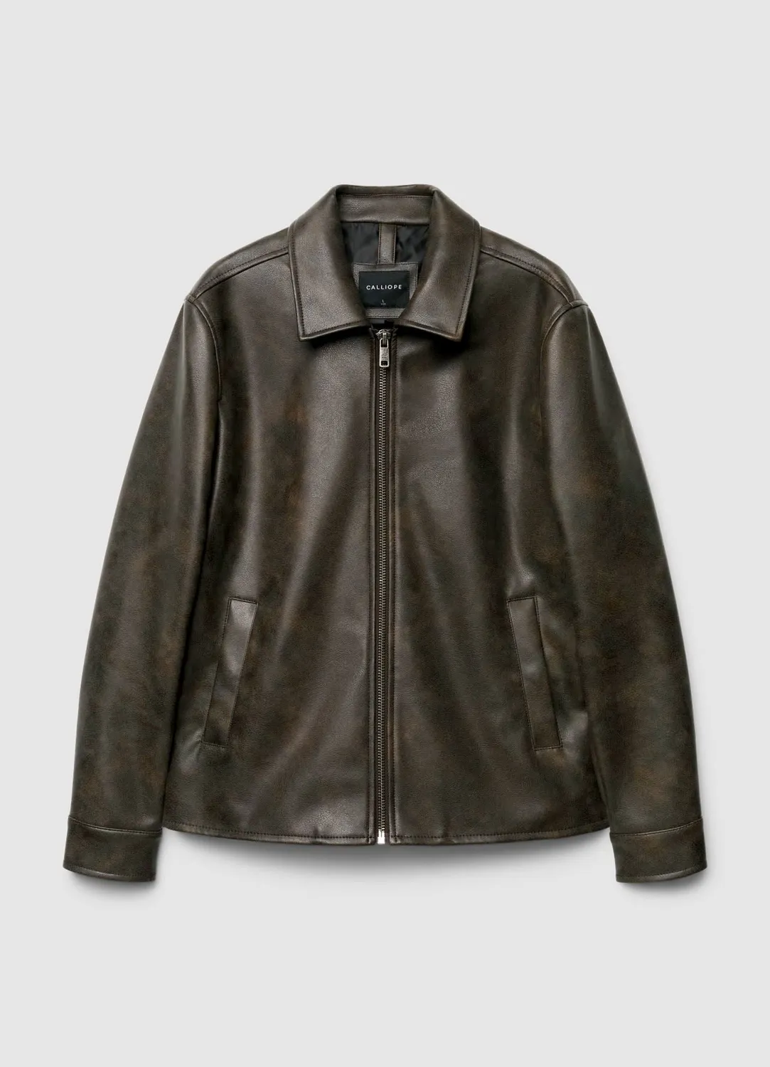 Calliope blouson homme similicuir effet usé zippé