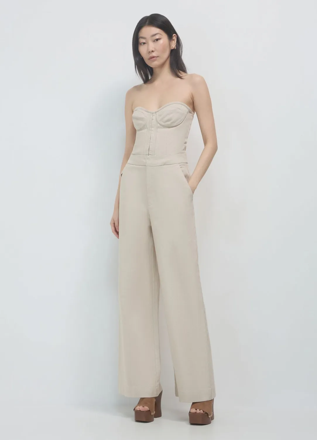 Calliope combinaison palazzo bustier coton femme