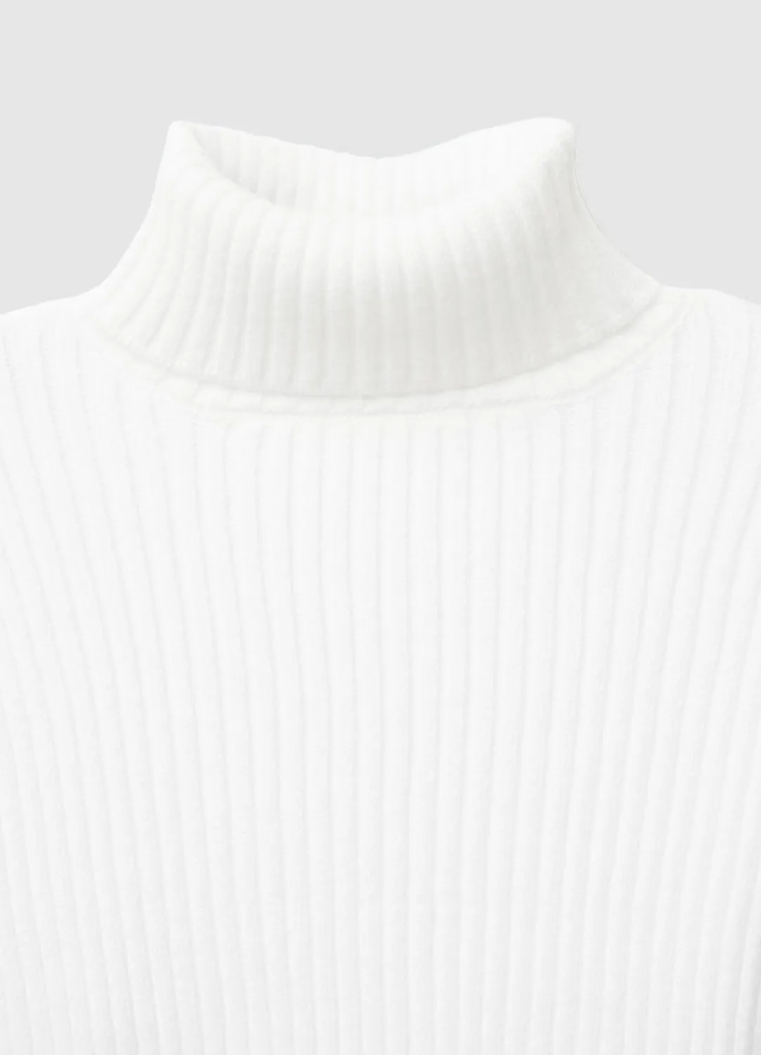 Calliope pull col montant côtelé manches longues femme