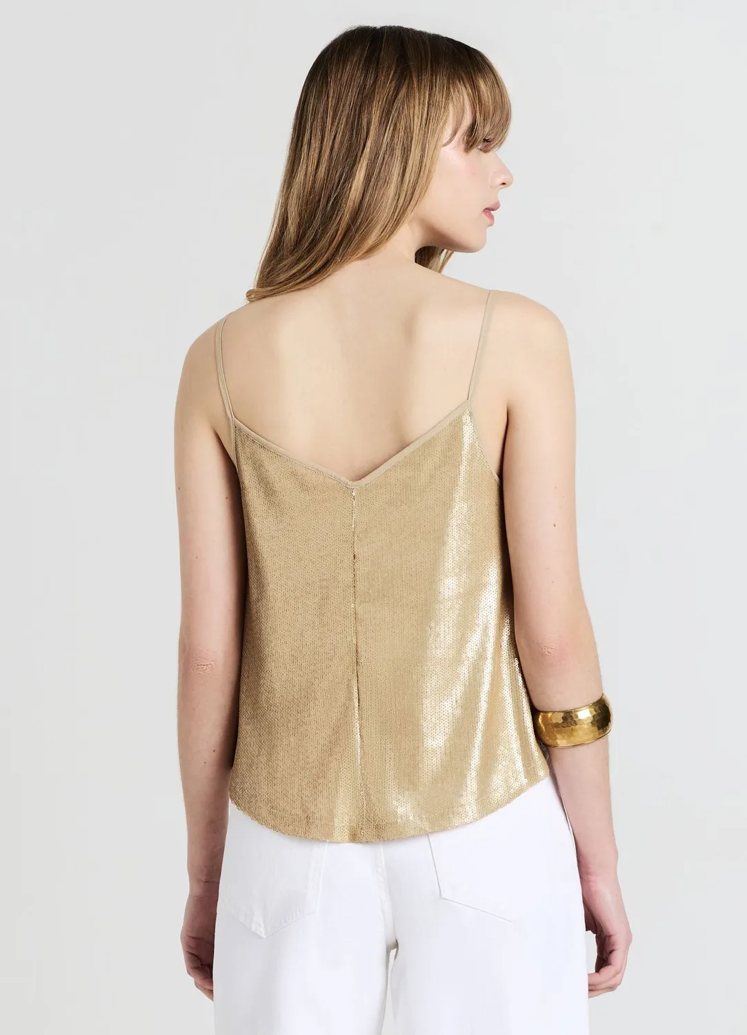 Calliope Atelier Top Évasé Paillettes Top Femme