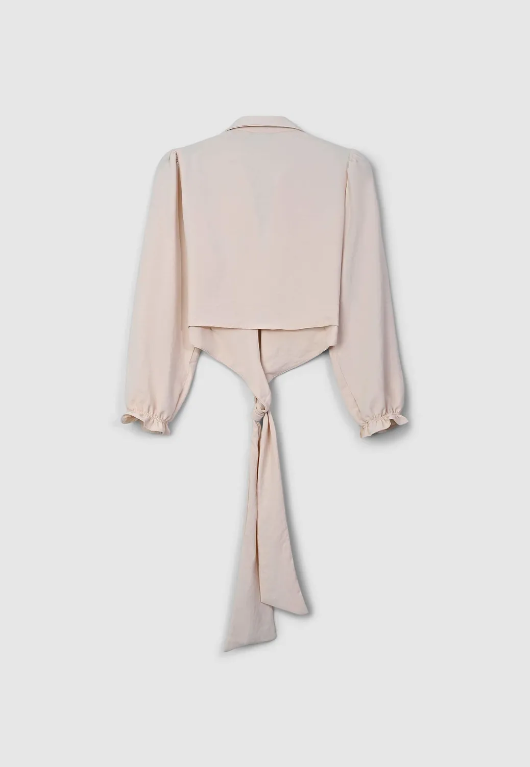 Calliope chemise crop nouée femme manches longues