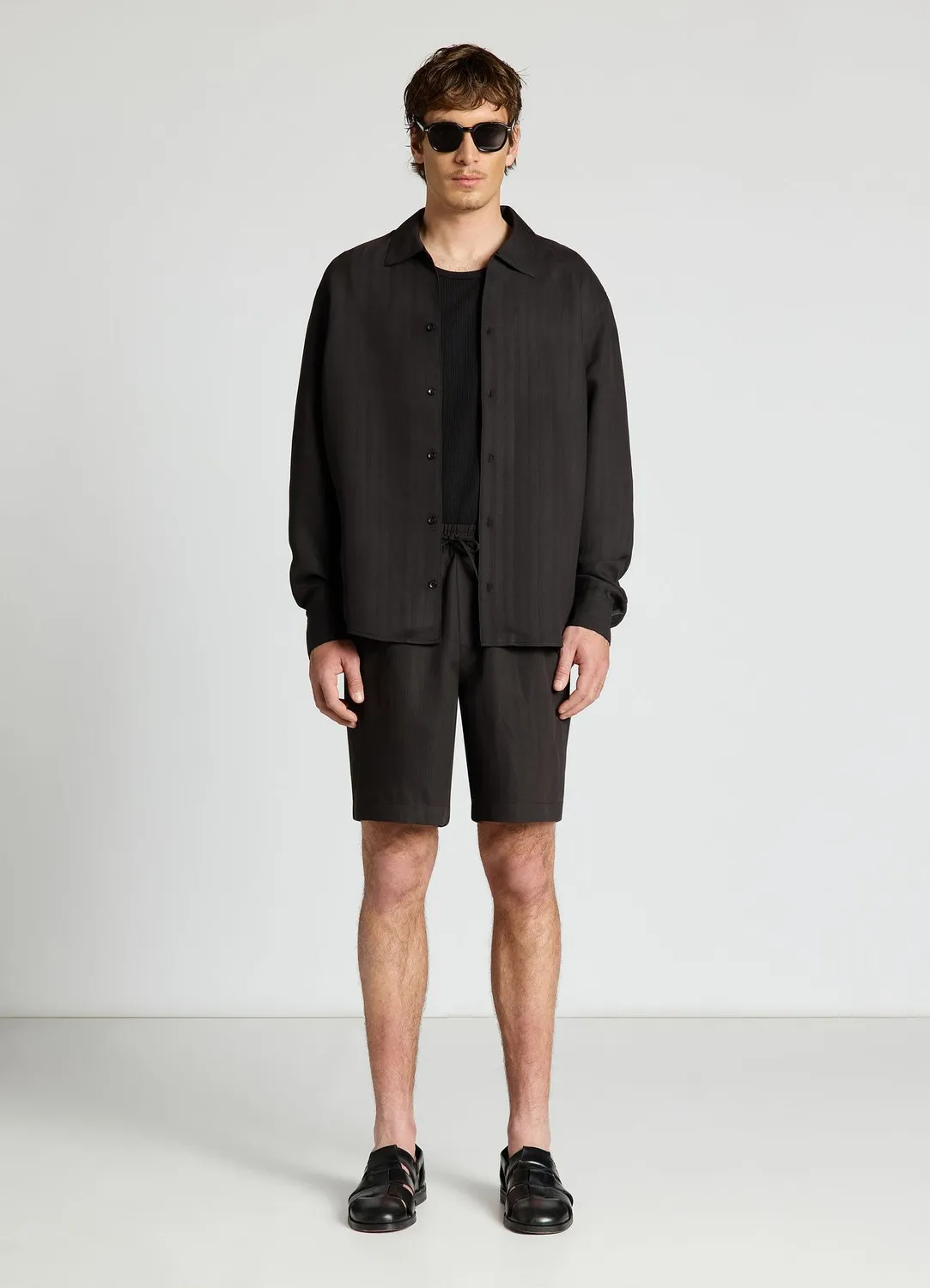 Calliope Rayures chemise homme jacquard col resort